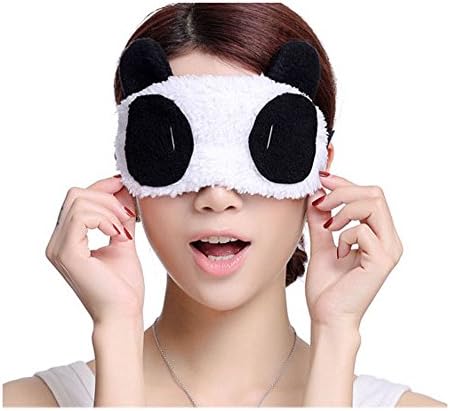 Lerela Cute Panda Sleep Mask Ultra Soft Cotton Sleeping Blindfold Eye Masks for Sleeping Travel Nap