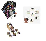Congratulations GRADUATION Sticker Roll/SHEETS/TATTOOS/GRAD/GRADUATE/PARTY FAVORS/Kindergarten/HIGH SCHOOL