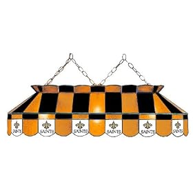 New Orleans Saints 40 STAINED GLASS POOL BILLIARD TABLE LAMP LIGHT
