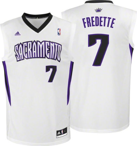 Jimmer Fredette Jersey: adidas Revolution 30 White Replica #7 Sacramento Kings Jersey