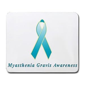 Myasthenia Gravis Awareness Ribbon Mouse Pad by 