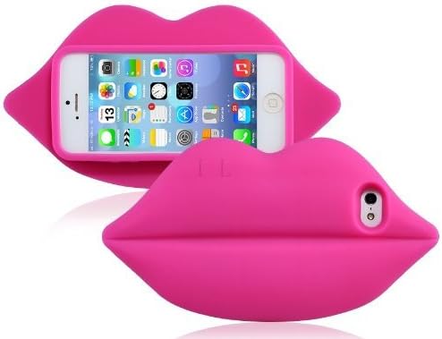 Rosite Sky Buddy 3D Lips Design Silicone Protective Case for iPhone 5S/5 (Purple)