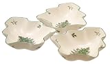 Spode Christmas Tree Shape Set of 3 Dip Dishes 6 inch L x 5 inch W