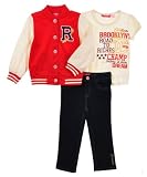 Rocawear “Varsity Roc” 3-Piece Outfit (Sizes 2T – 4T) – red plaid, 4t