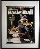 Shawn Kemp Autographed/Hand Signed Seattle Supersonics Athlon Cover Framed LTD- UDA Hologram
