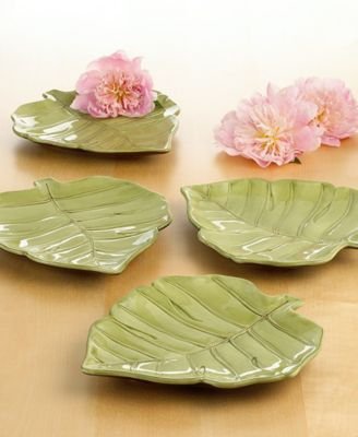 Laurie Gates Tribecca Leaf Salad Plate, Set of 4