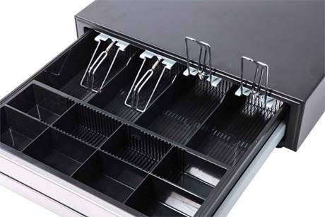 Metal Cash Drawer with Heavy-Duty Ball Bearing Roller 410A2-256 Manual Black