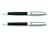 Cross Hamilton Ballpoint and Pencil Set, Chrome with Checkered Engraved Cap, Black Lacquer Barrel
