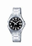 Casio - LTP-1308D-1BVEF - Montre Femme - Quartz Analogique - Cadran Noir - Bracelet Acier Argent