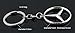 Oriental eLife Mercedes Benz 3D Logo Chrome Keychain Stainless Keychain Keyring