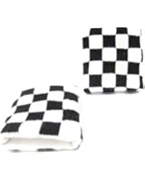 Black And White Checkered Wristband Sweatband