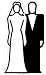 Fridgedoor Bride & Groom Car Magnet Image