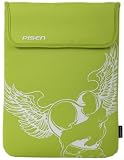 8 – 10.1 inch Green Angel Wings Heart Netbook Notebook Laptop Sleeve Bag Carrying Case for iPad, Acer, ASUS, Dell, HP