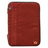 CaseCrown Faux Suede Sleeve Case (Red) for Samsung USB 2.0 8x DVD Writer External Optical Drive SE-S084B/RSBN