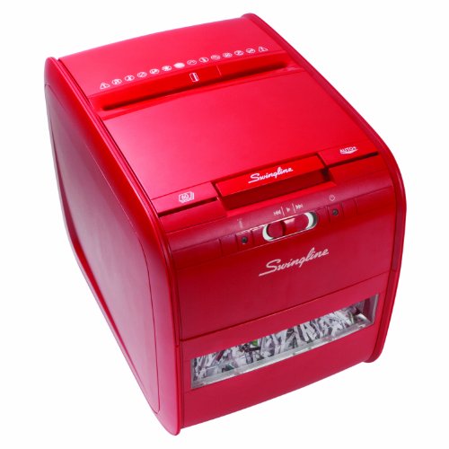 Swingline Stack-and-Shred Red 60-Sheet Shredder, Cross-Cut, 60 Sheets, 1 User (1757579) On Sale