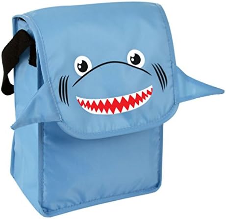 Children's Reusable and Insulated Lunch Bag Picnic Tote Snack Sack (Shark)