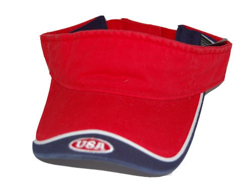 New USA Sun Visor Cotton Hat Cap - (2 Colors Available)