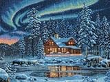 Dimensions(R) 16 Inch x12 Inch Counted Cross Stitch - Aurora Cabin
