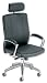 Adroit Loire Managers Chair Headrest Back H780mm W520xd520xh460 570mm Leather Black