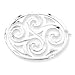 41myGGejF7L. SL75  Sterling Silver Satin Finish Diamond Cut Scroll Pin