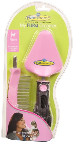 FURminator My FURst GroomerTM for Kittens 3-Piece Interchangeable Brush and Comb Set