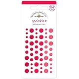 Crafters Workshop Glossy Enamel Adhesive Sprinkles, Ladybug Dots, 54 Per Package