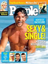 People Magazine June 2007 Matthew McConaughey Cover Sexy & Single