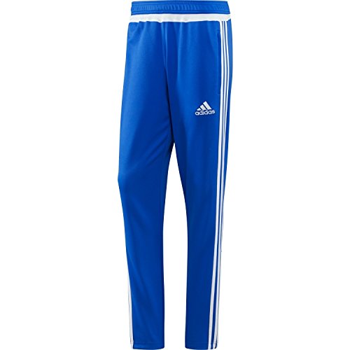 adidas Men's Tiro 15 Training Soccer Pants (Blue/White, Small)
