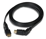 6 Ft Flat 1.3 HDMI Cable with 180 Degree Swivel Plug - Gold Plated Connector