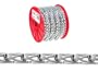 Campbell 0890827 Low Carbon Steel Sash Chain, Zinc Plated, #8 Trade, 0.04" Diameter, 75 lbs Load Capacity, 500' Reel