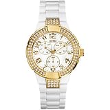Guess Women's U11623L1 White Resin Quartz Watch with White Dial