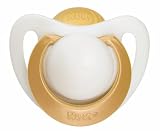 Produkt-Bild: NUK 10171042 Latex Beruhigungssauger (Schnuller) Genius Extrasoft, mehr Freiraum, versenkter Greifring, Gr&ouml;&szlig;e 1 (0-6 Monate), BPA-frei, 1 St&uuml;ck, gold