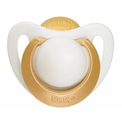 NUK 10171042 Latex Beruhigungssauger (Schnuller) Genius Extrasoft, mehr Freiraum, versenkter Greifring, Gr��e 1 (0-6 Monate), BPA-frei, 1 St�ck, gold