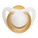 NUK 10171042 Latex Beruhigungssauger (Schnuller) Genius Extrasoft, mehr Freiraum, versenkter Greifring, Gr��e 1 (0-6 Monate), BPA-frei, 1 St�ck, gold
