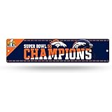 NFL Denver Broncos super Bowl 50 Champions High-Res Plastic Street Sign,16-Inch by 3.75-Inch,Blue