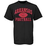 Arkansas Razorbacks Black Old School Football T-shirt