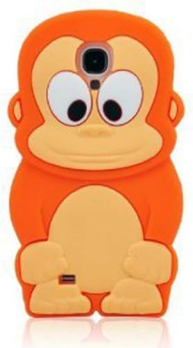 Angelseller XKM New Cute 3d Monkey Soft Silicone Case For Samsung Galaxy S4 I9500 (Orange)