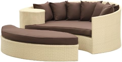 Modway Furniture EEI-645-TAN-BRN Taiji Daybed in Tan Brown TaijiCollection