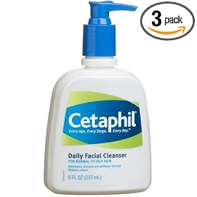 Cetaphil Daily Facial Cleanser For Normal to Oily Skin, 8-Ounce Bottles (Pack of 3)
