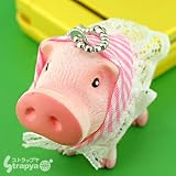 THE PIG◆おっきな鼻のこぶたちゃん◆ソフビぶぅストラップ(おめかし<strong>スカーフ</strong>)NTP002-6