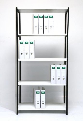 MOB Büro- und Wohnregal - flexible Größen - 85x180x35, weiss