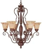 LAMPS BEAUTIFUL Classic Traditional Canton Six Light Chandelier by Savoy House--Excellent customer service--see our feedback.