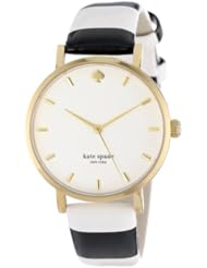 kate spade new york Womens 1YRU0260 Black Beige Harrison Street Stripe Metro Watch