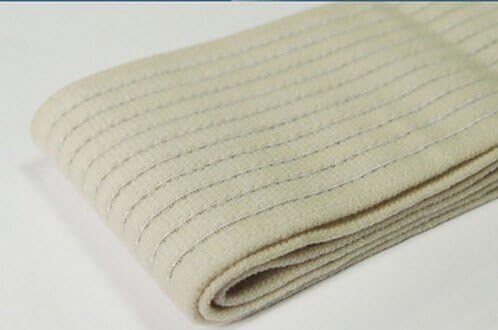 Blackcell Power Lifting Knee Wraps w/ Velcro (Pair) Squats Support (White)