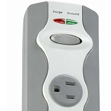 Coleman Cable 046408806 6-Outlet Computer Surge Protector with 4-Feet Cord