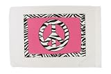 Standard Pillowcase - Zebra Peace Sign (pink)
