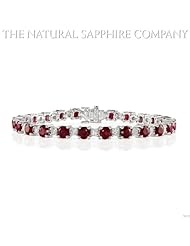 18KW Bracelet with 10.12ctw rubies and 1.33ctw diamonds, 7"