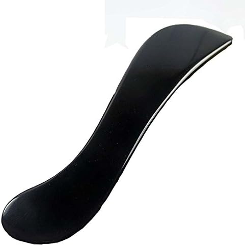 Gua Sha Scraping Massage Tool + Ultra Smooth Edge + 100% Hand Made Buffalo Horn Guasha Board - Highest Quality + GREAT Tools for Graston SPA Acupuncture Therapy Trigger Point Treatment on Face