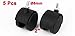 uxcell M8 Threaded Stem 2 Inch Dia Twin Wheel Office Chair Swivel Caster 5pcs