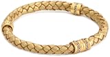 Paige Novick Braided Leather Surf Club Gold Bangle Bracelet